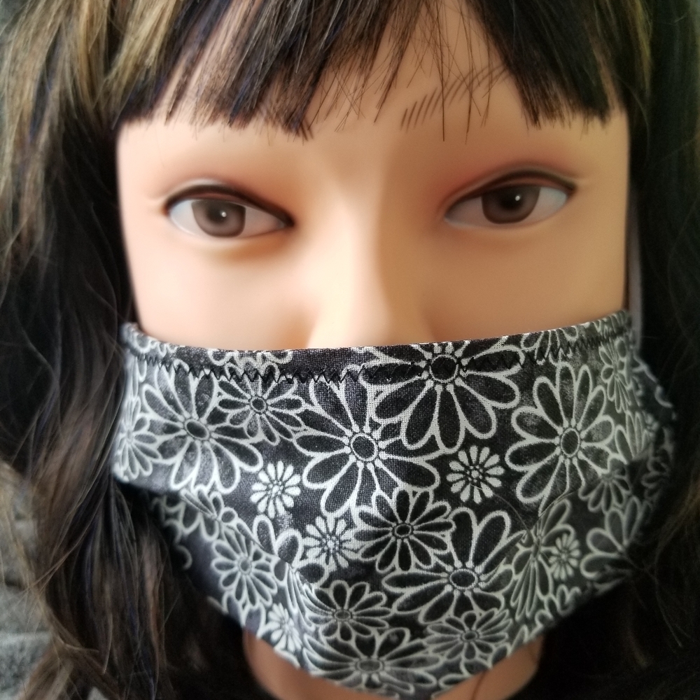 "Flowers VIIII" style Face Mask  - Adult Size